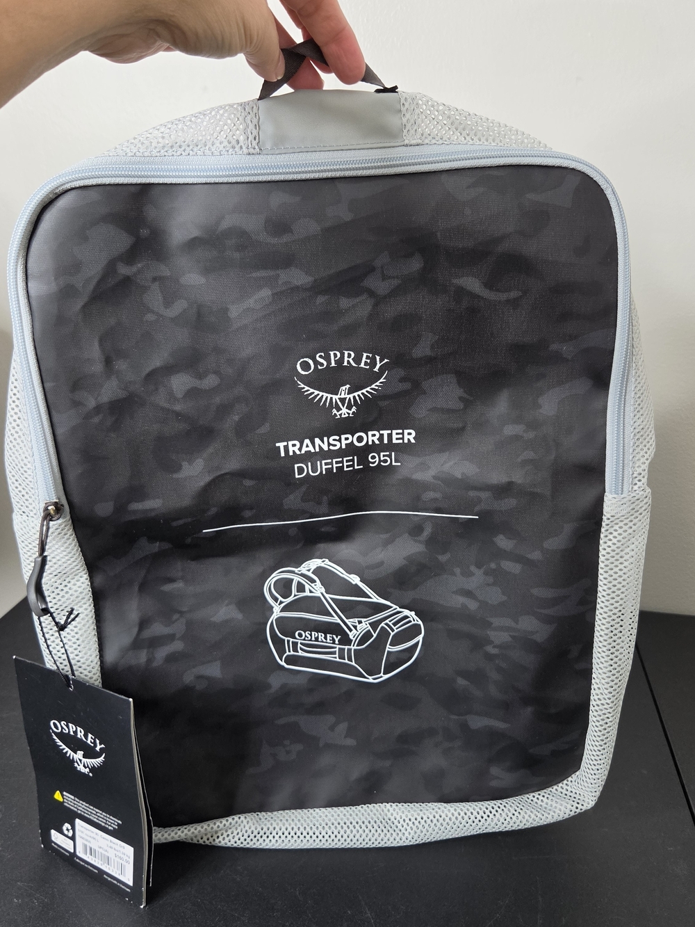 Osprey Transporter Duffel 95L Packing Cube – Black/Gray Camo